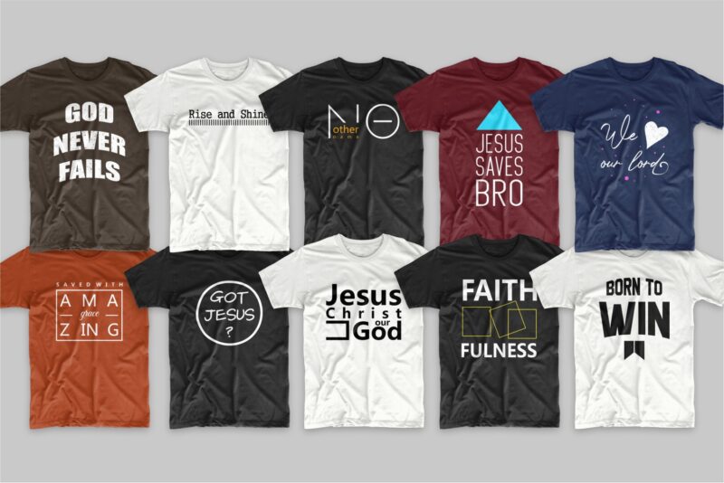 Christian t-shirt designs bundle, 219 Trendy religion t shirt design ...