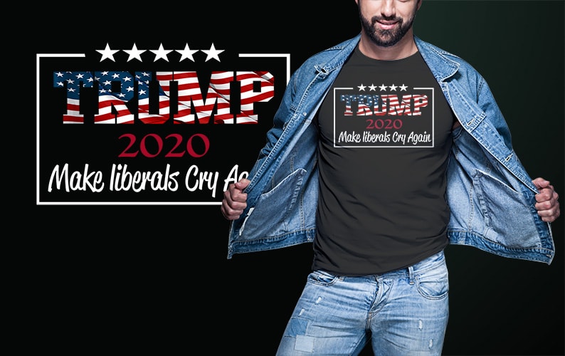 27 trump 2020 best bundles tshirt design completed with PSD File editable text