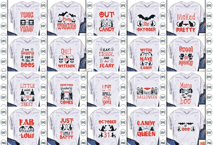 Best Selling Halloween Quotes Tshirt designs Bundle