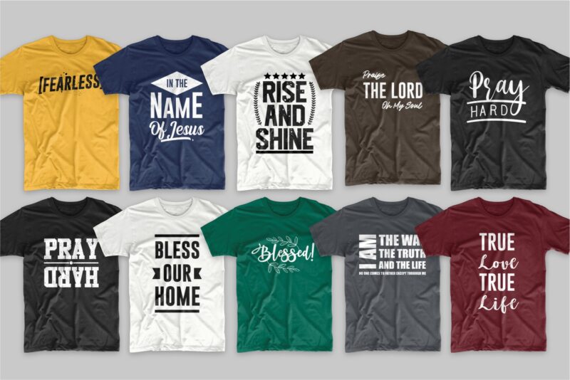 Christian t-shirt designs bundle, 219 Trendy religion t shirt design ...