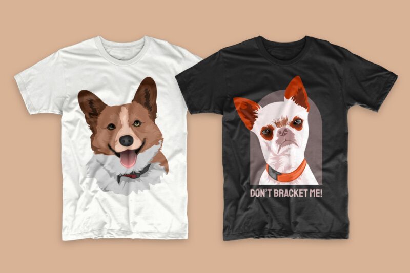 Dog bundle t-shirt designs SVG dogs bundles PNG. Cute animals t shirt designs vector