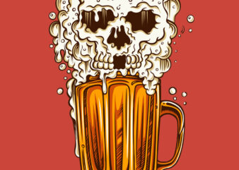 Beer Skull t shirt template