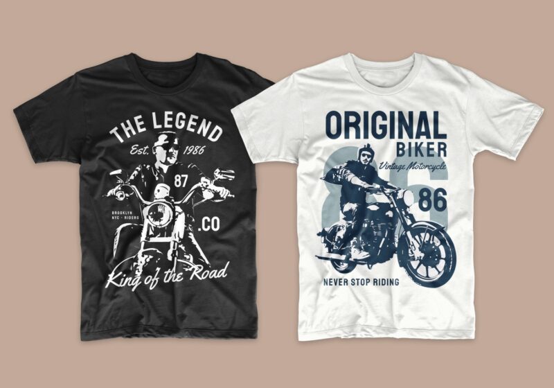 Download Vintage motorcycle t-shirt designs bundle, Motorcycle, Rider, Biker T shirt, T shirt design ...