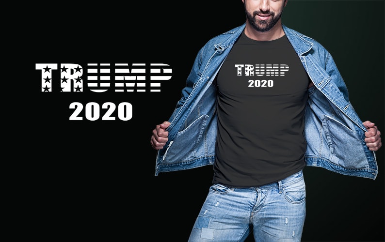 27 trump 2020 best bundles tshirt design completed with PSD File editable text