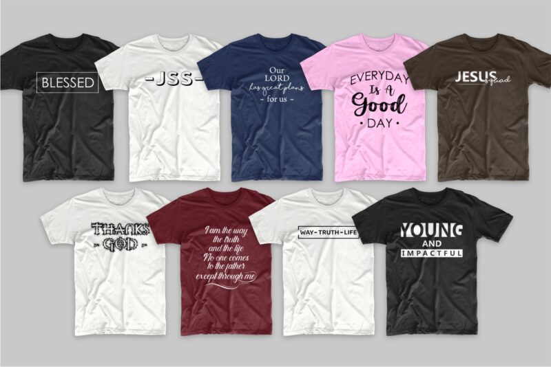 219 Christian t-shirt designs bundle, Trendy religion t shirt design bundles vector pack SVG PNG EPS