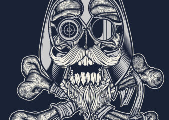 VIKING SKULL t shirt vector art