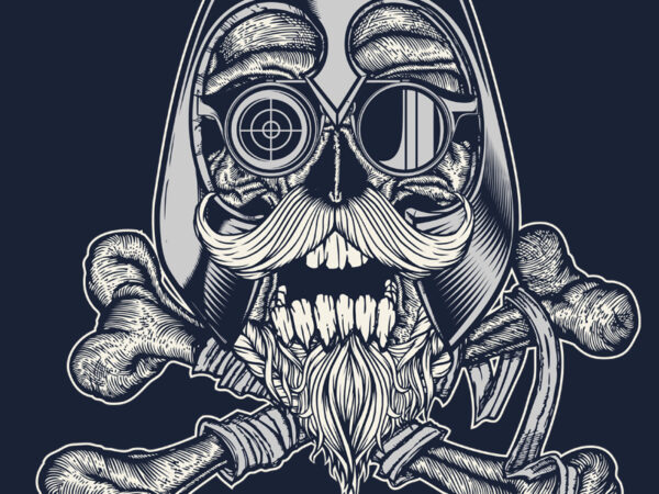 viking skull vector