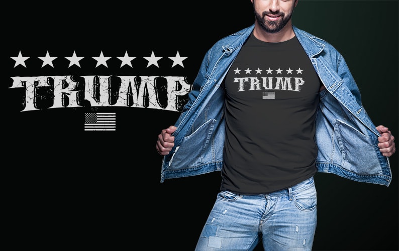 27 trump 2020 best bundles tshirt design completed with PSD File editable text