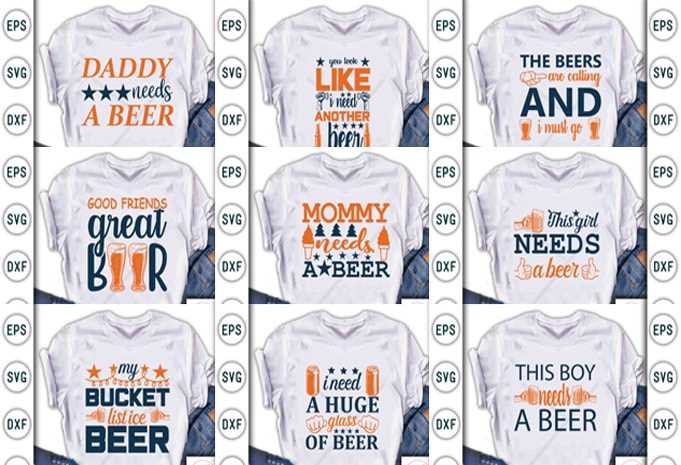  Best Selling Beer Tshirt designs Bundle