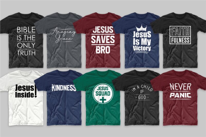 Christian t-shirt designs bundle, 219 Trendy religion t shirt design