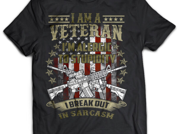 I m veteran psd file editable text #33 t shirt design for sale