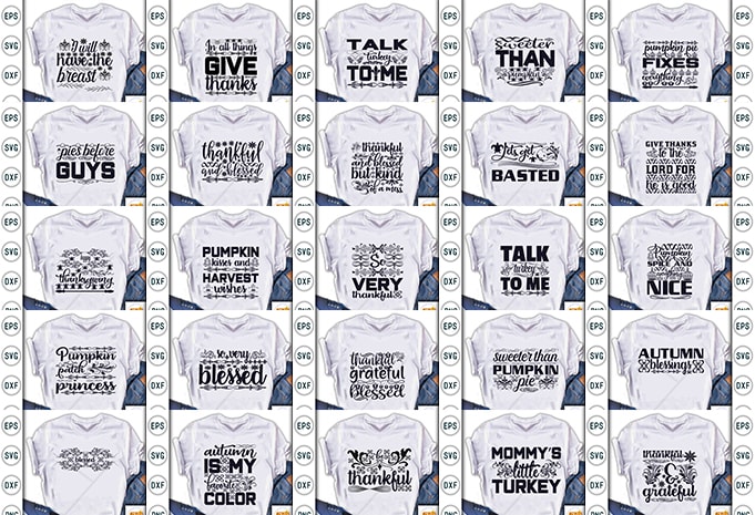 Best Selling Thanksgiving Quotes Tshirt designs Bundle