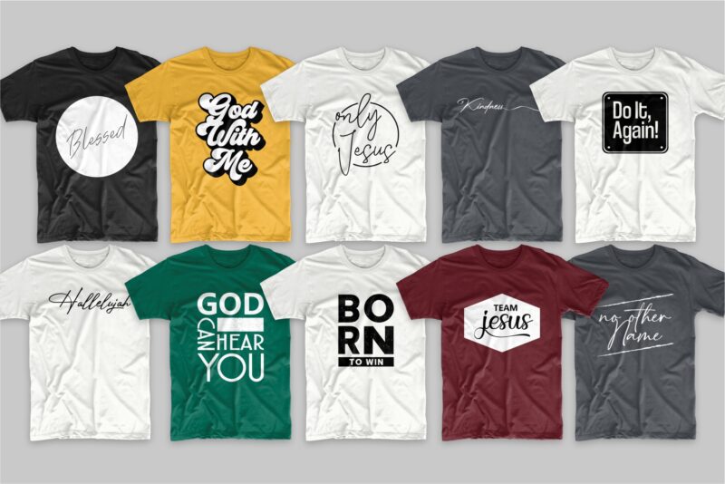 Christian t-shirt designs bundle, 219 Trendy religion t shirt design ...