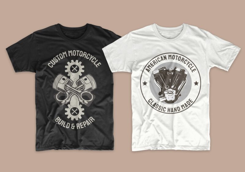 Download 50 Editable vintage motorcycle and Biker t-shirt design bundle vector, Rider t-shirts designs ...