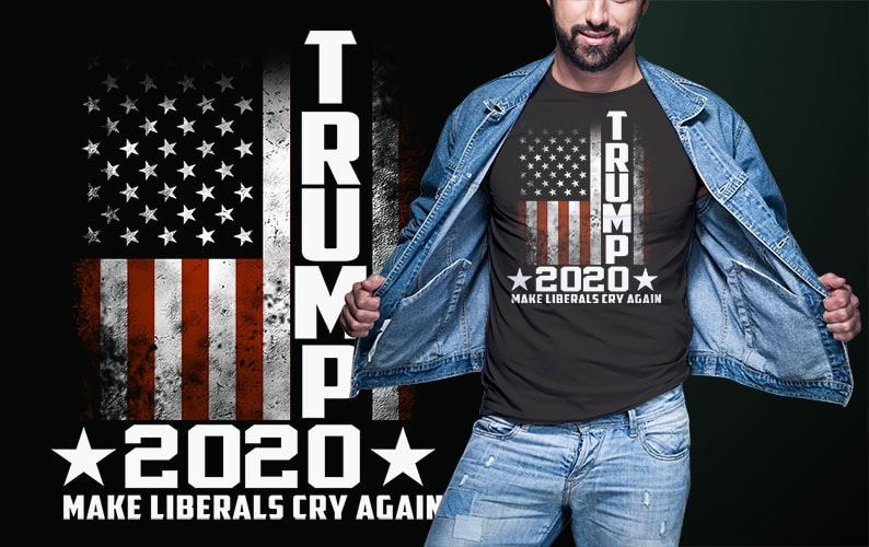 27 trump 2020 best bundles tshirt design completed with PSD File editable text