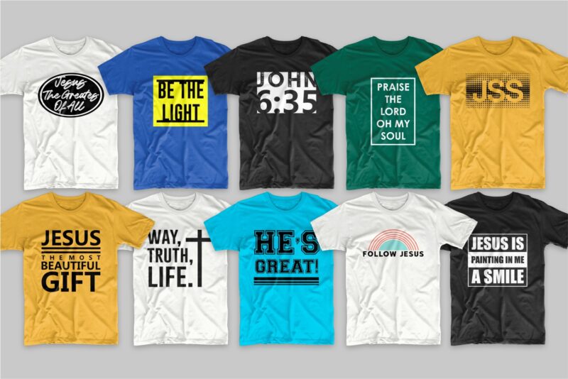 Christian t-shirt designs bundle, 219 Trendy religion t shirt design ...