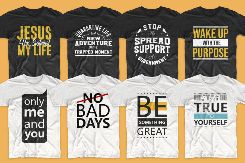 143 Big bundle t-shirt design creative slogan and quotes. Motivational, inspirational, Funny, unique, urban style, typography sayings t shirts designs pack collection