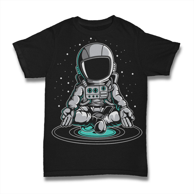 20 Astronaut Cartoon Tshirt Designs Bundle