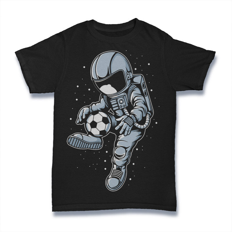 20 Astronaut Cartoon Tshirt Designs Bundle