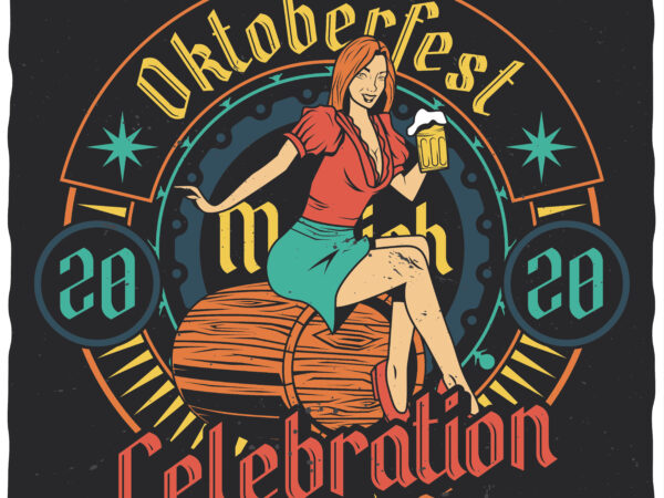 Oktoberfest. editable t-shirt design.