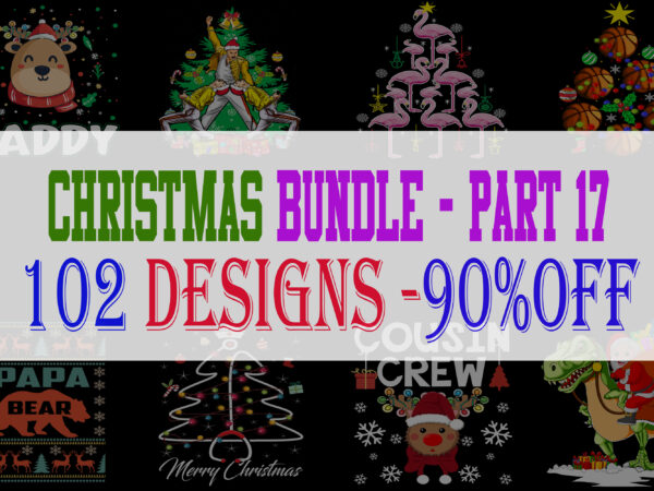 Christmas bundle 17 – 102 designs – 90% off