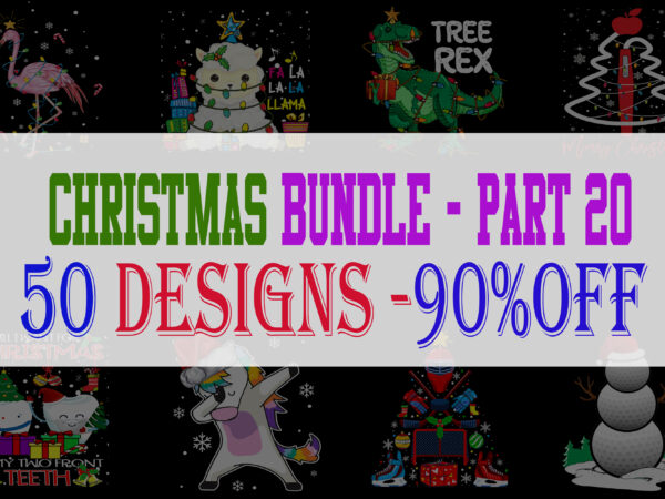 Christmas bundle 20 – 50 designs – 90% off