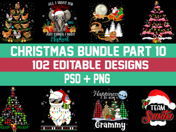 Christmas bundle 10 – 101 designs – 90% off