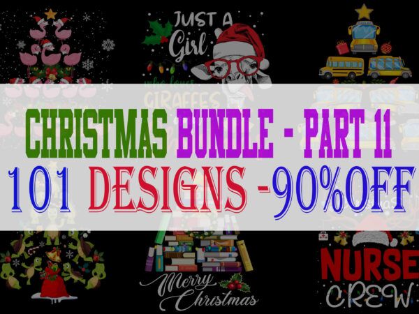 Christmas Bundle 11 – 101 designs – 90% OFF Christmas Bundle 11 – 101 designs – 90% OFF