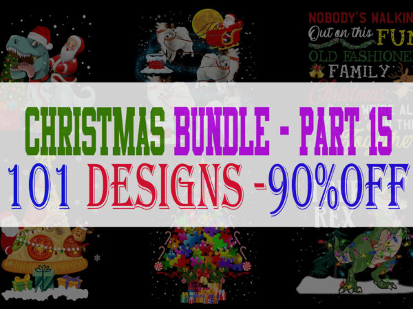 Christmas bundle 15 – 101 designs – 90% off