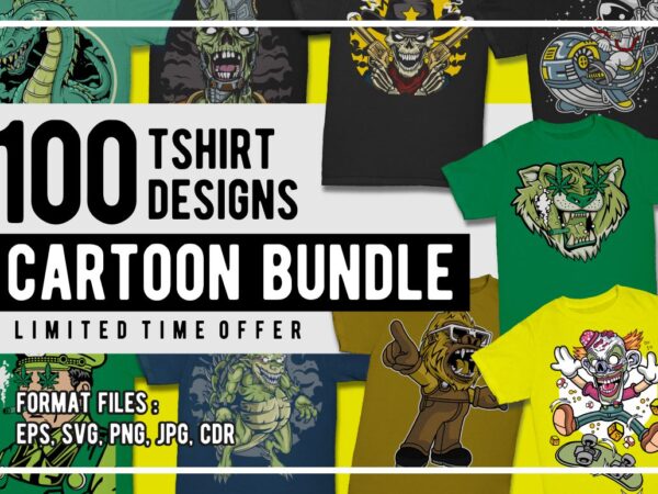 100 Cartoon Tshirt Designs Bundle 100 Cartoon Tshirt Designs Bundle