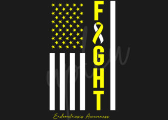 Endometriosis SVG, Endometriosis Awareness SVG,Fight Flag svg, Yellow Ribbon SVG, Fight Cancer svg, Awareness Tshirt svg, Digital Files