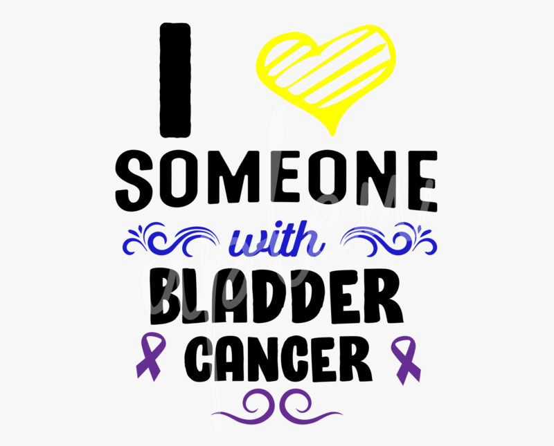 I Love Someone With Bladder Cancer SVG, Bladder Cancer Awareness SVG, Marigold, Blue and Purple Ribbon SVG, Fight Cancer svg,Awareness Tshirt svg, Digital Files
