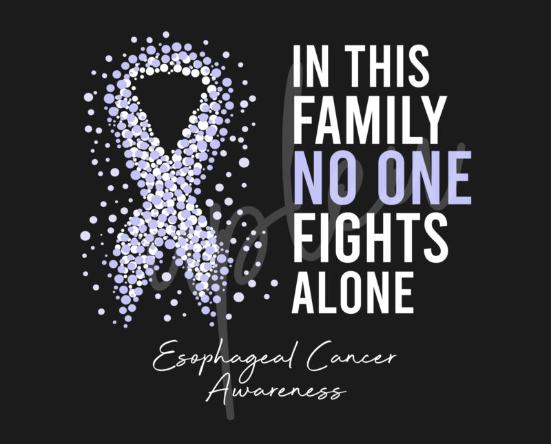 Esophageal Cancer SVG,In This Family No One Fights Alone Svg, Esophageal Awareness SVG, Periwinkle Ribbon SVG, Fight Cancer svg Digital Files