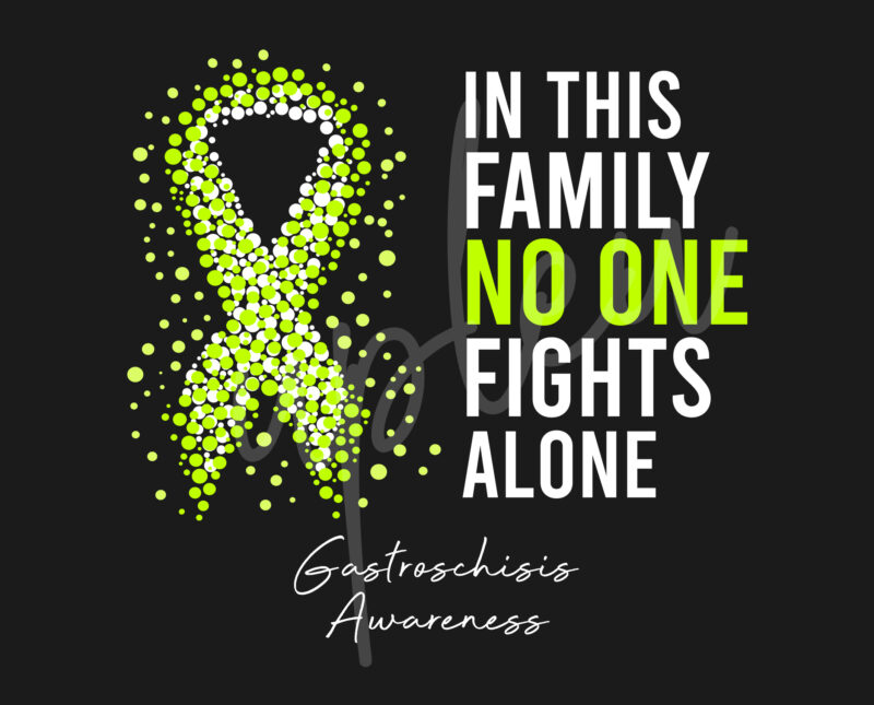 Gastroschisis SVG,In This Family No One Fights Alone Svg, Gastroschisis Awareness SVG,Lime Green Ribbon SVG, Fight Cancer svg, Digital Files