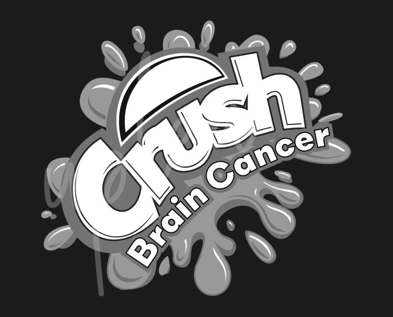 Crush Brain Cancer SVG, Crush Brain Cancer Awareness SVG, Grey Ribbon SVG, Fight Cancer svg, Awareness Tshirt svg, Digital Files, Digital Download