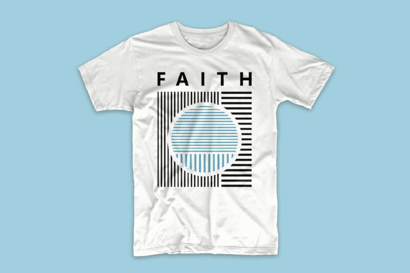 Faith trendy t shirt design for youth. religion t shirt designs svg png. creative t shirt design youth style with geometrical style