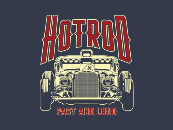 Hotrod fast and loud dark version graphic t shirt