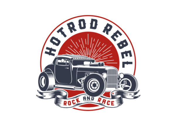 Hotrod rock and race graphic t shirt