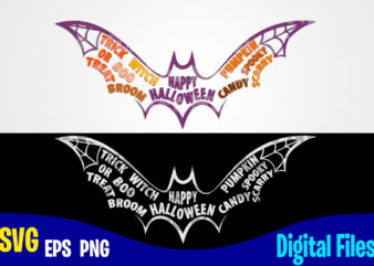 Halloween Bat, Happy Halloween, Halloween, Halloween svg, Funny Halloween design svg eps, png files for cutting machines and print t shirt designs for sale t-shirt design png