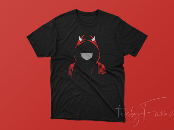 Horror anonymous face t shirt design for sale