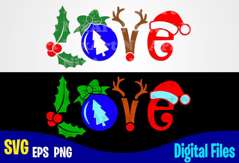 Download Love, Holly Jolly, Christmas svg, Funny Christmas design ...