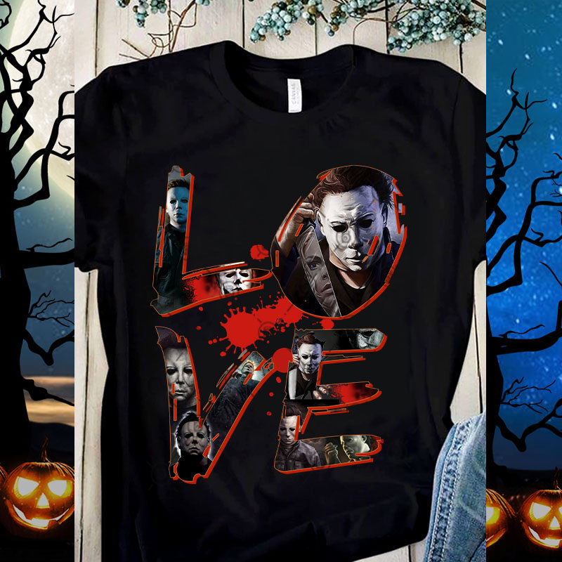 Love Michael Myers PNG, Horror, Halloween, Digital Download