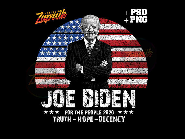 Joe biden for the people 2020 tshirt design png psd