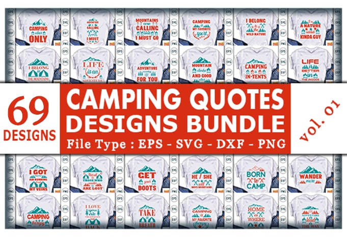 Camping/Adventure/Mountain Tshirt designs Bundle
