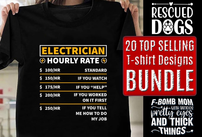 20 Top Selling T-shirt Designs Bundle