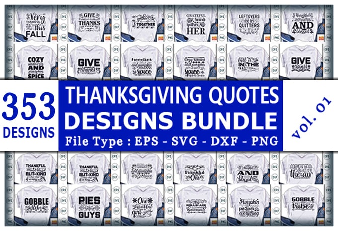 Best Selling Thanksgiving Quotes Tshirt designs Bundle