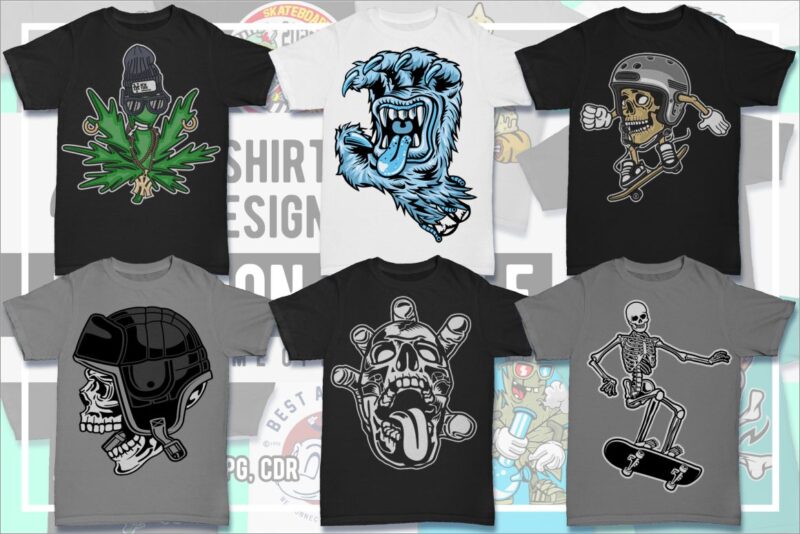 100 Cartoon Tshirt Designs Bundle