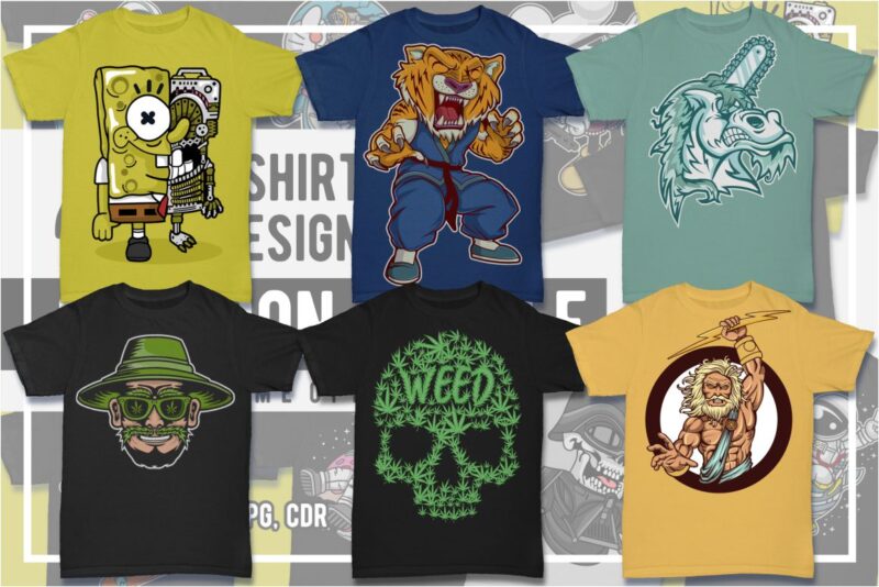 40 cartoon tshirt designs bundle #2