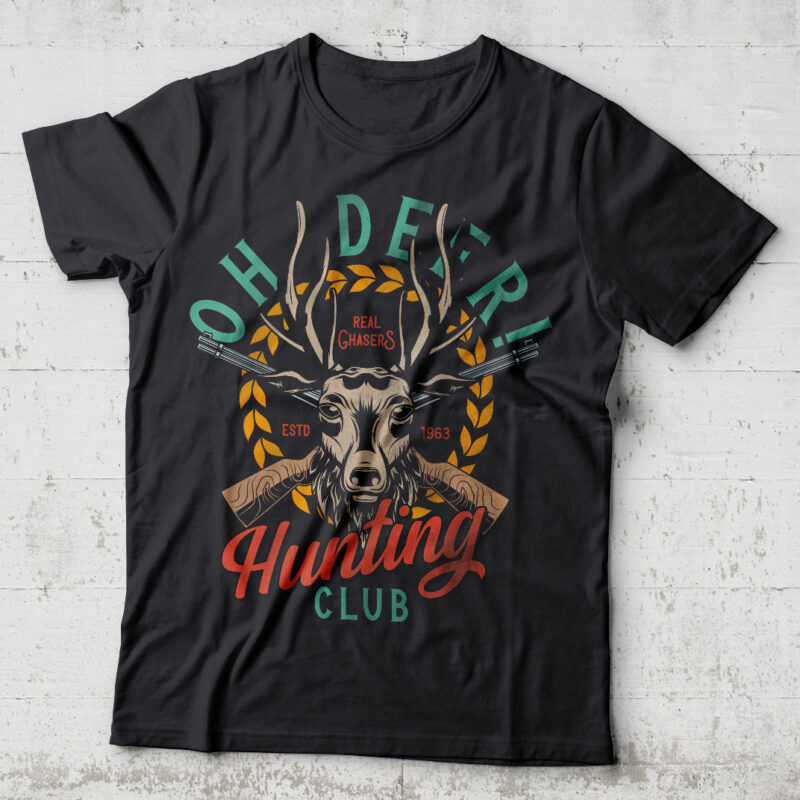 Oh Deer! Editable t-shirt design.