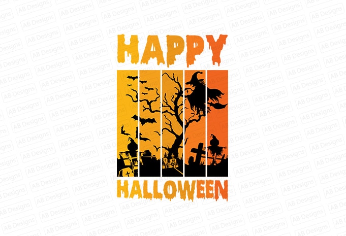 Happy Halloween, halloween horror house T-Shirt Design